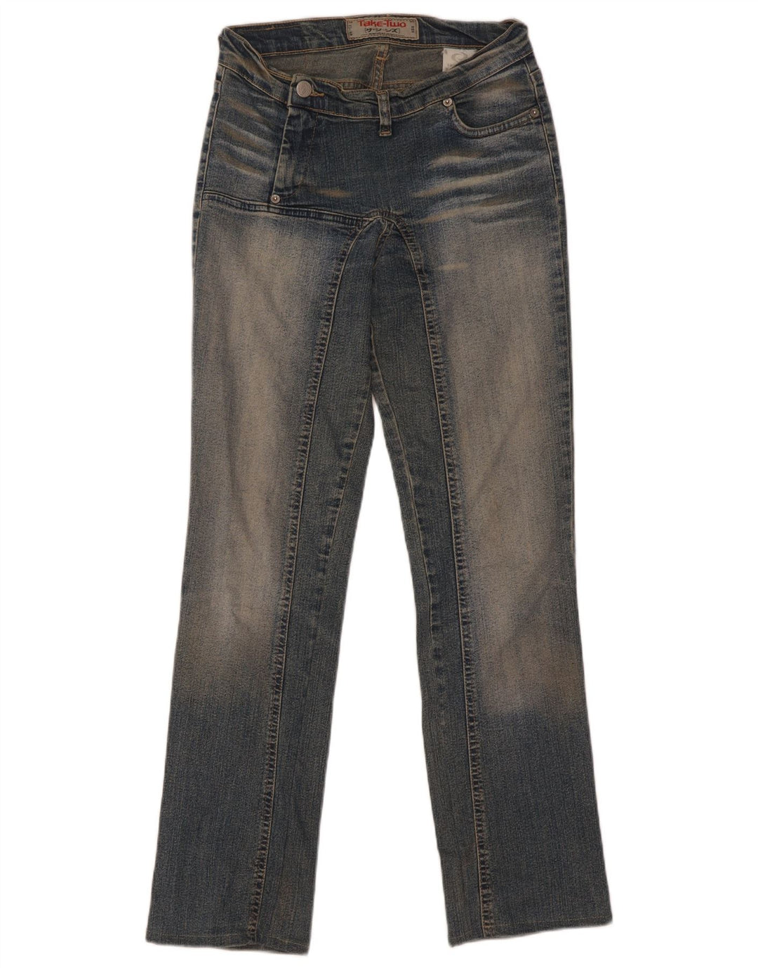 Take Two Jeans droits pour femmes Taille 27 W27 L30 Coton bleu