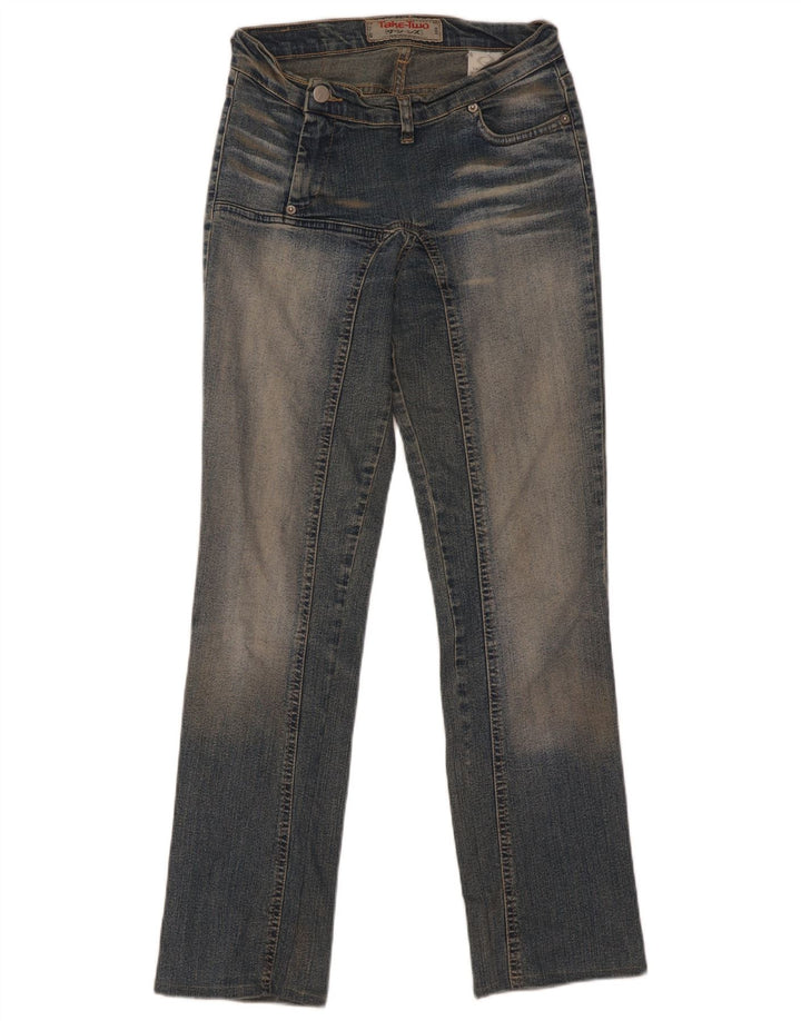 Take Two Jeans droits pour femmes Taille 27 W27 L30 Coton bleu