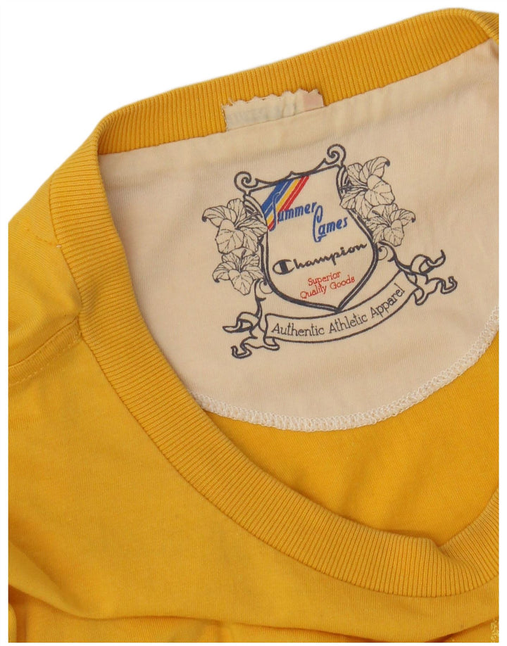 CHAMPION T-Shirt Graphique Homme Grand Jaune