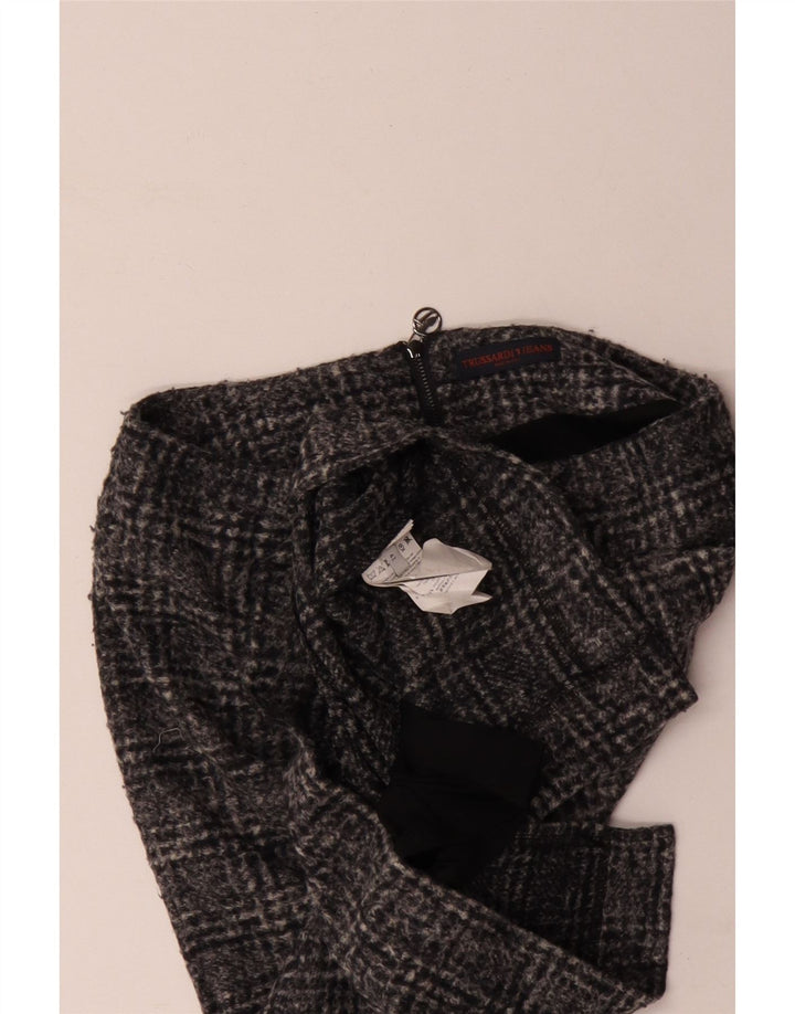 Jupe Crayon Femme Trussardi IT 42 Medium W30 Gris Carreaux Polyester