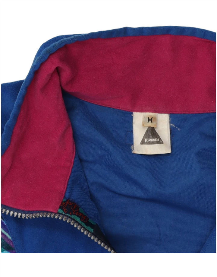 Terinda Veste de survêtement surdimensionnée pour femme UK 14 Bleu moyen géométrique