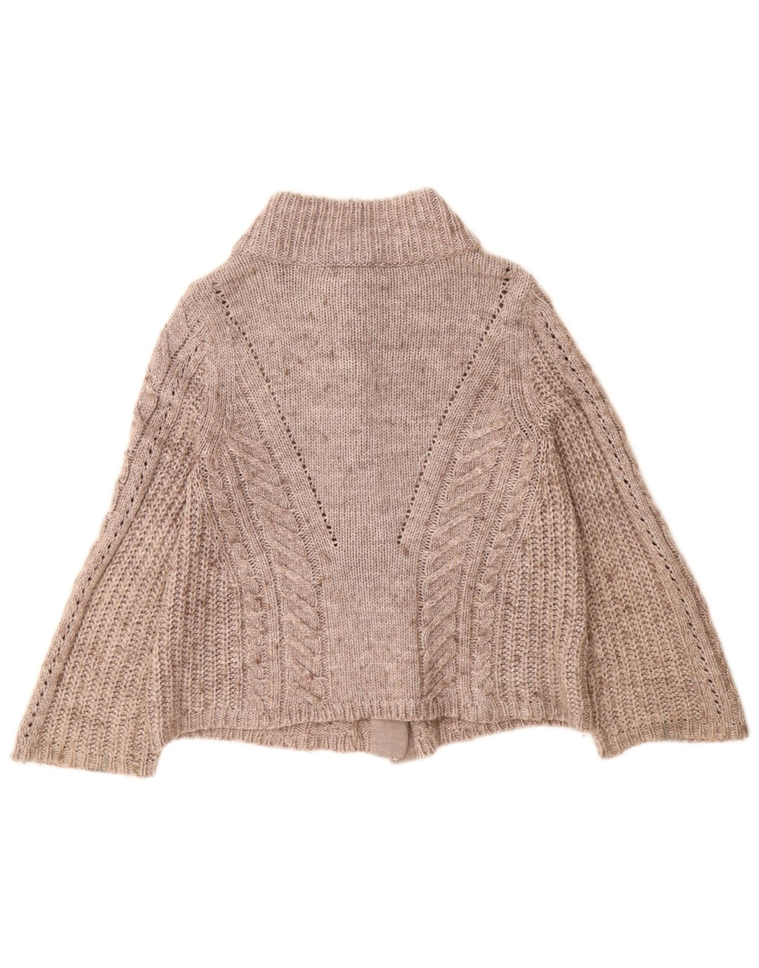 Marks & Spencer Pull Cardigan Femme UK 12 Gris Moyen Acrylique Moucheté