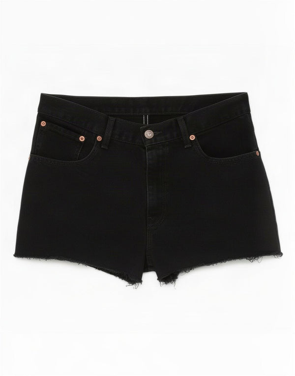 Levi's Short 581 Distressed Denim Large W32 Femme Noir Coton