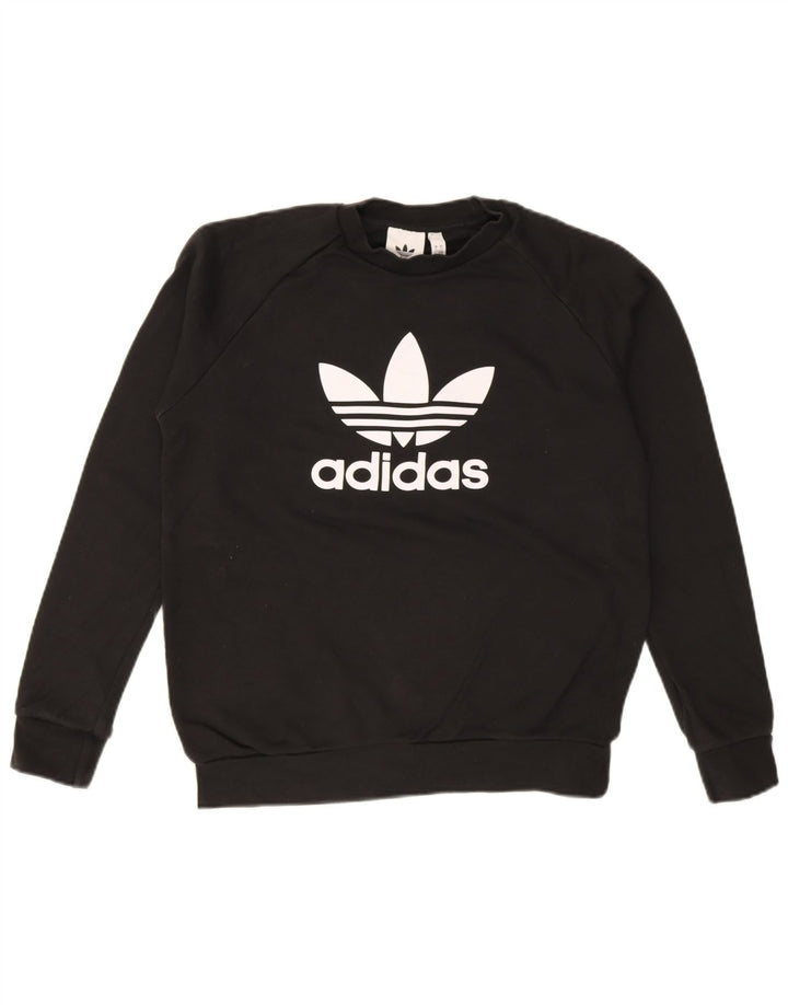 Adidas Sweat-shirt graphique pour homme Petit coton noir