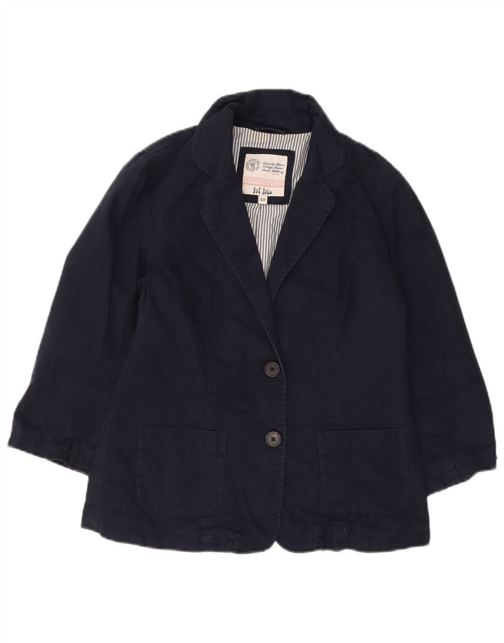FAT FACE Veste blazer à manches 3/4 et 2 boutons pour femme UK 10 Small Bleu marine