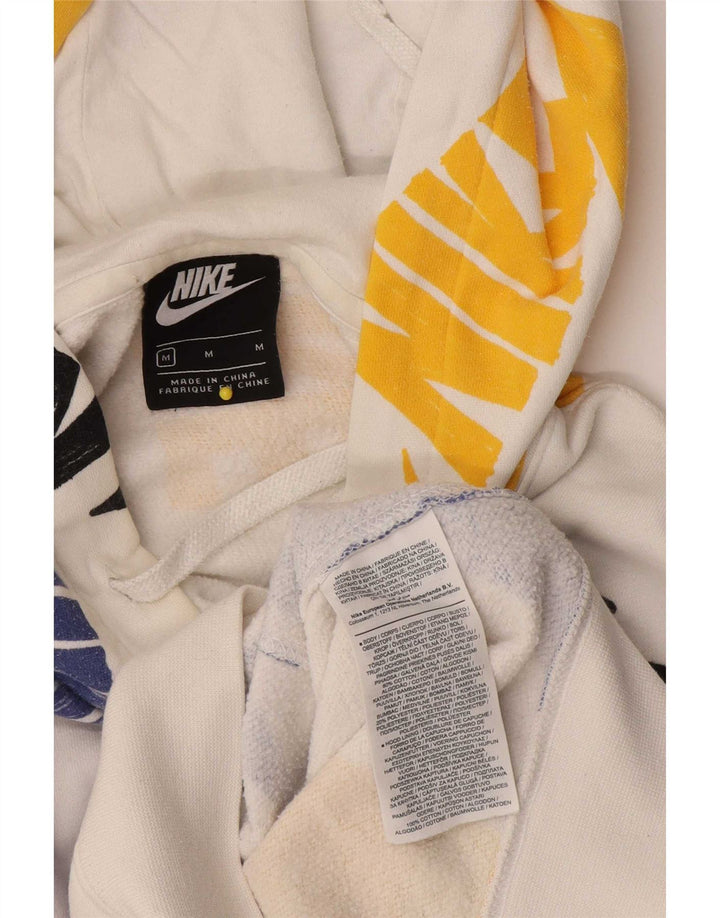 Nike Pull à capuche graphique en coton blanc moyen pour homme