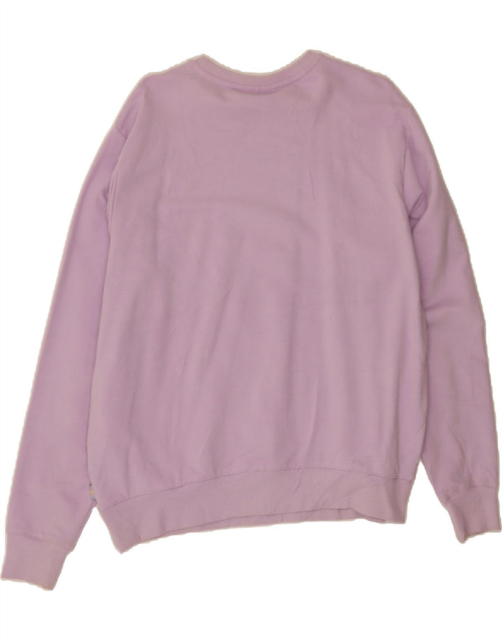 FILA Womens Oversized Sweatshirt Jumper UK 16 Large Purple Cotton Vintage Fila and Second-Hand Fila from Messina Hembry 