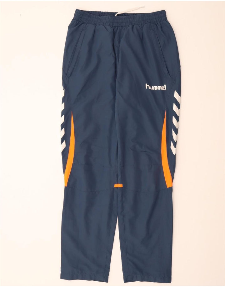 HUMMEL Mens Graphic Tracksuit Trousers Medium  Navy Blue Polyester Vintage Hummel and Second-Hand Hummel from Messina Hembry 