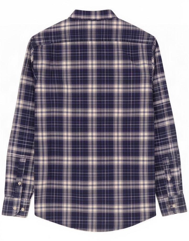 Massimo Dutti Chemise homme à carreaux bleu moyen