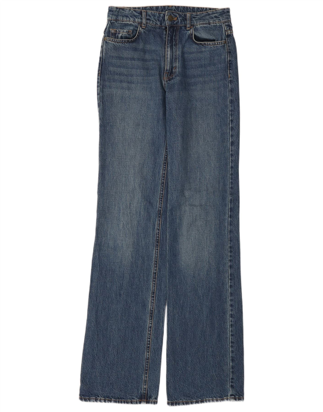 Massimo Dutti Jean évasé taille haute pour femme W34 L35 en coton bleu