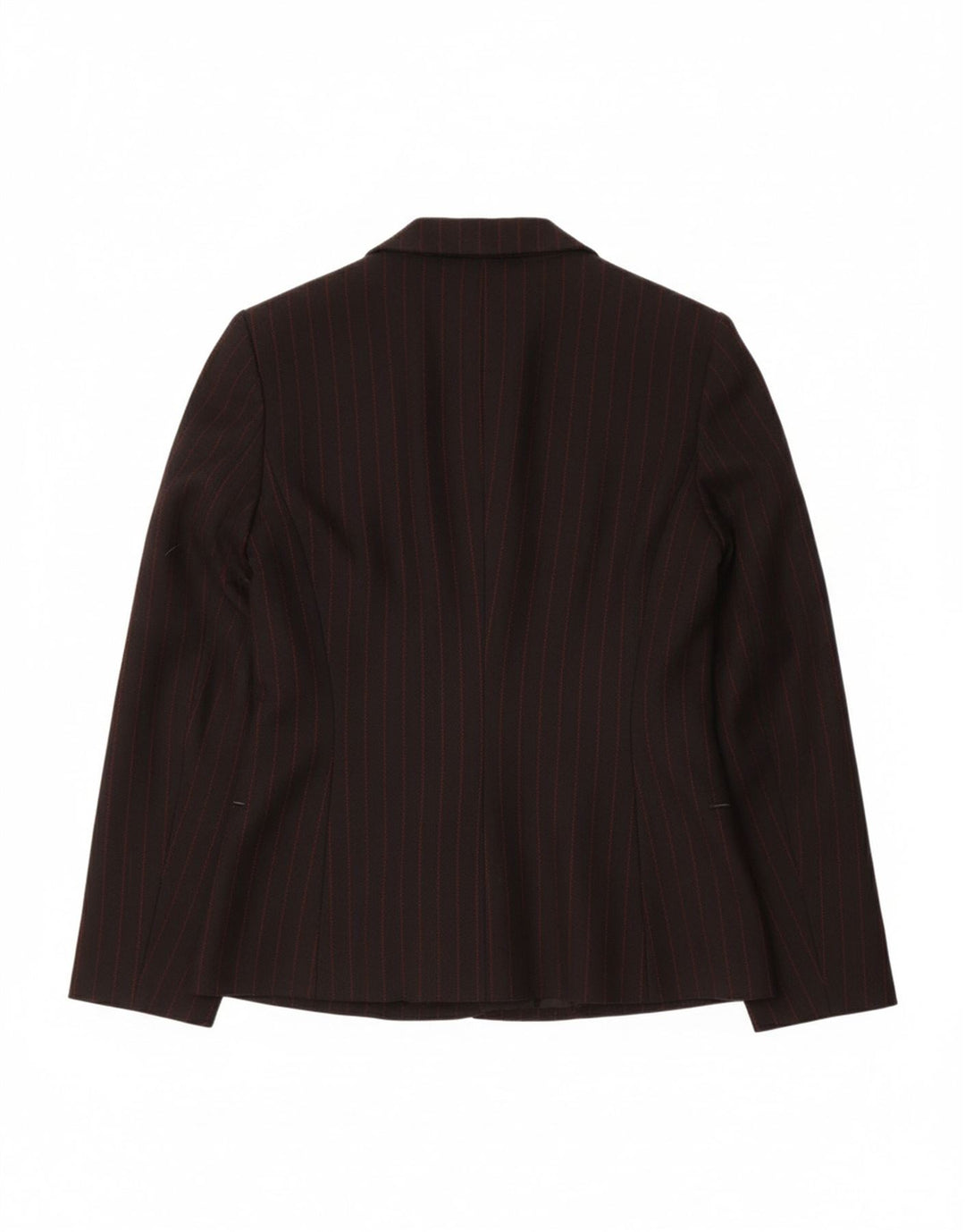 GIANFRANCO FERRE Womens Open Blazer Jacket UK 10 Small Black Pinstripe