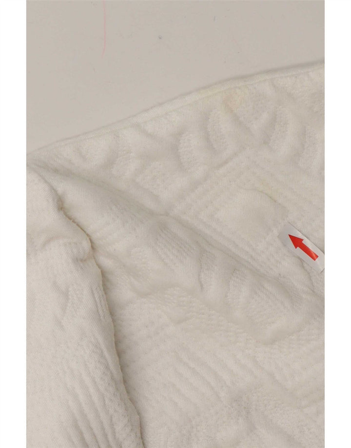 Zara Sweat-shirt coupe décontractée pour femme UK 12 Medium Blanc Géométrique