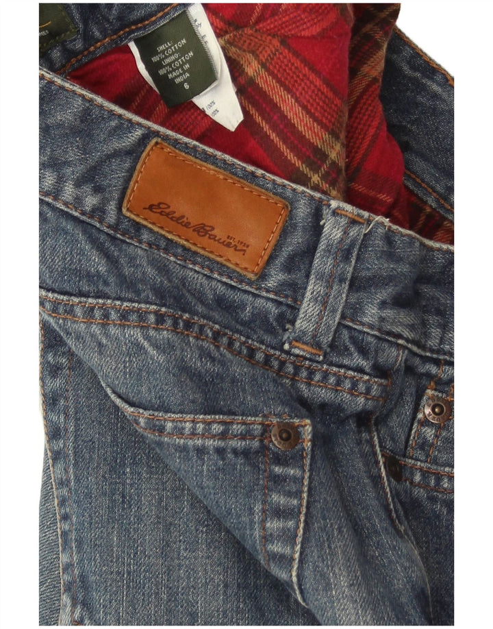 EDDIE BAUER Jean droit pour femme US 6 Medium W30 L30 Bleu Coton