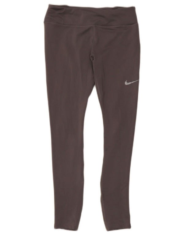 Nike Legging court Dri Fit pour femme UK 12 Gris moyen Polyester