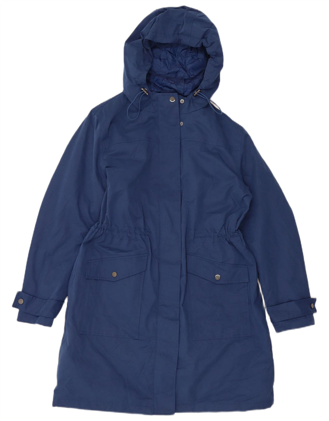 Hobbs Manteau coupe-vent à capuche coupe régulière pour femme UK 12 Bleu moyen