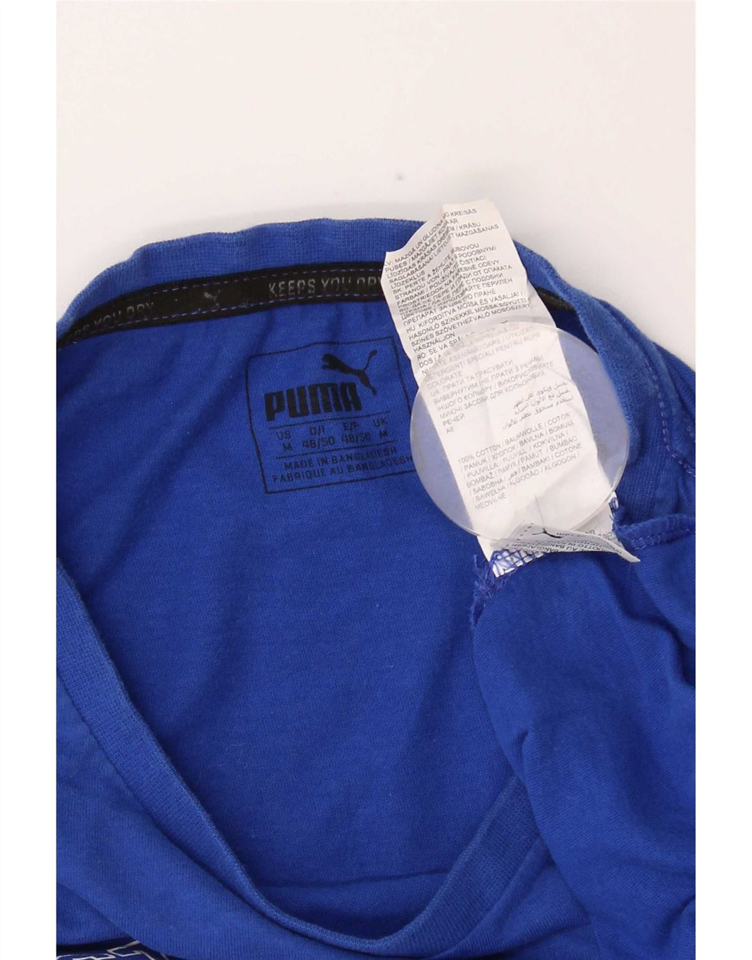 Puma T-Shirt Graphique Homme Bleu Moyen Coton