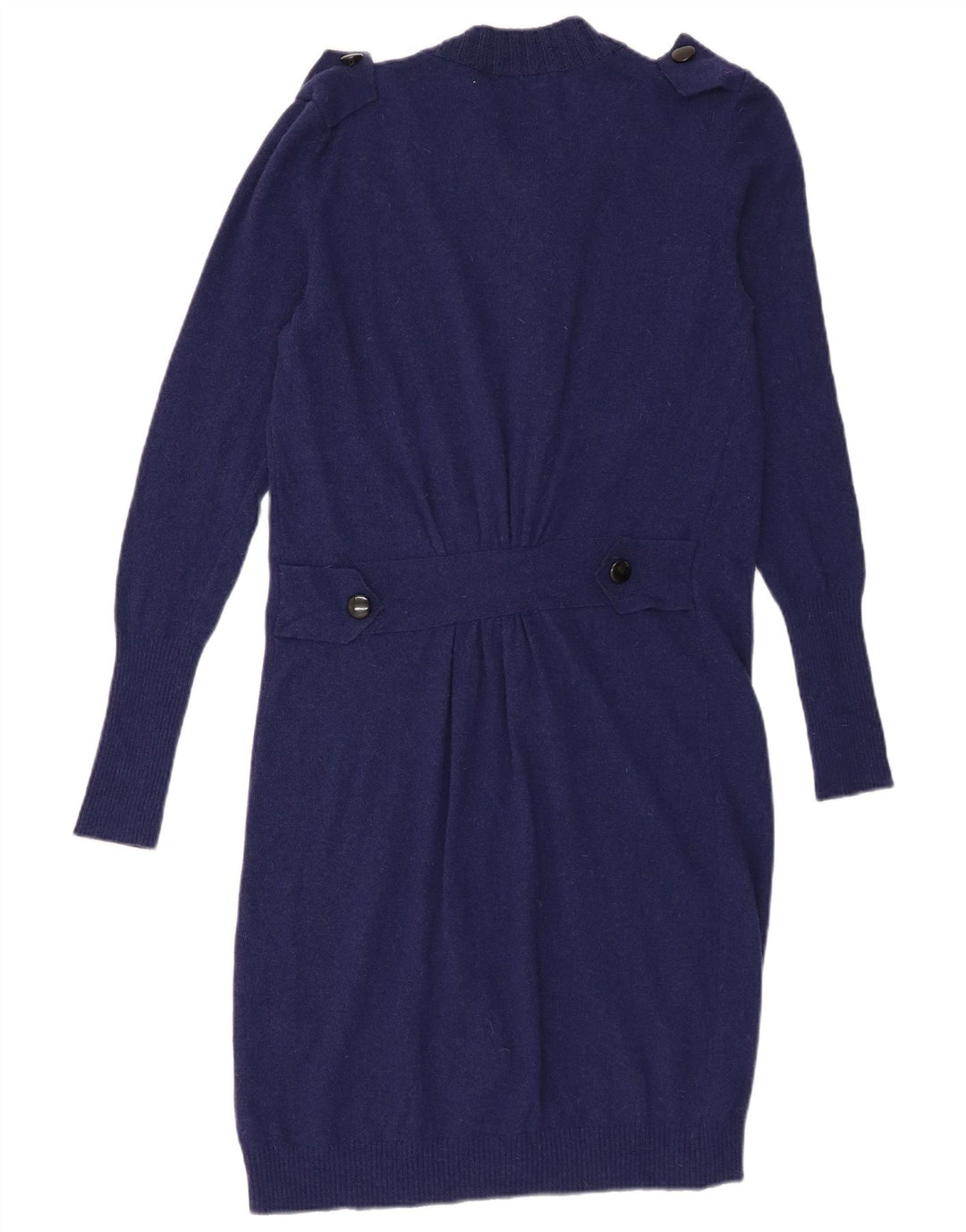Vintage Womens Longline Cardigan Sweater IT 44 Medium Navy Blue Wool