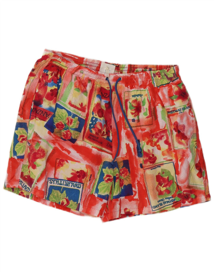 Allen Cox Short de bain pour homme 2XL en polyamide floral multicolore