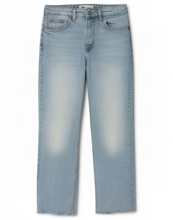 Zara Jean droit pour femme EU 36 XS W26 L25 Bleu