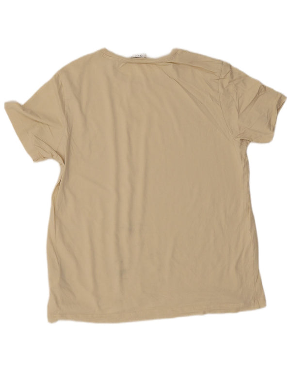 Champion T-shirt graphique pour femme UK 20 2XL Beige Coton