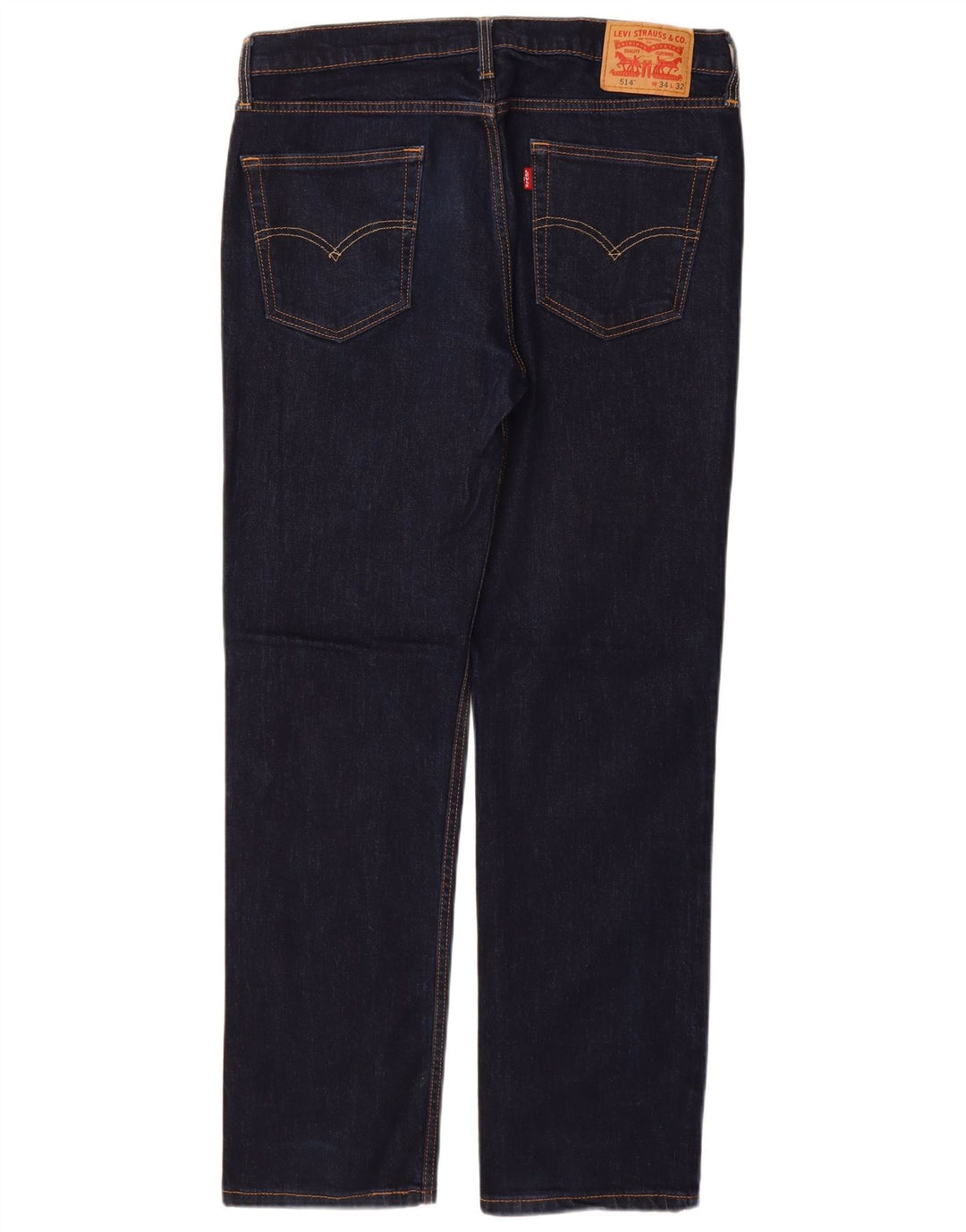 LEVI'S Jean Droit 514 Homme W34 L32 Bleu Marine Coton