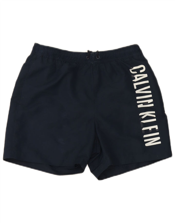 Calvin Klein Short de bain graphique pour homme, petit, bleu marine
