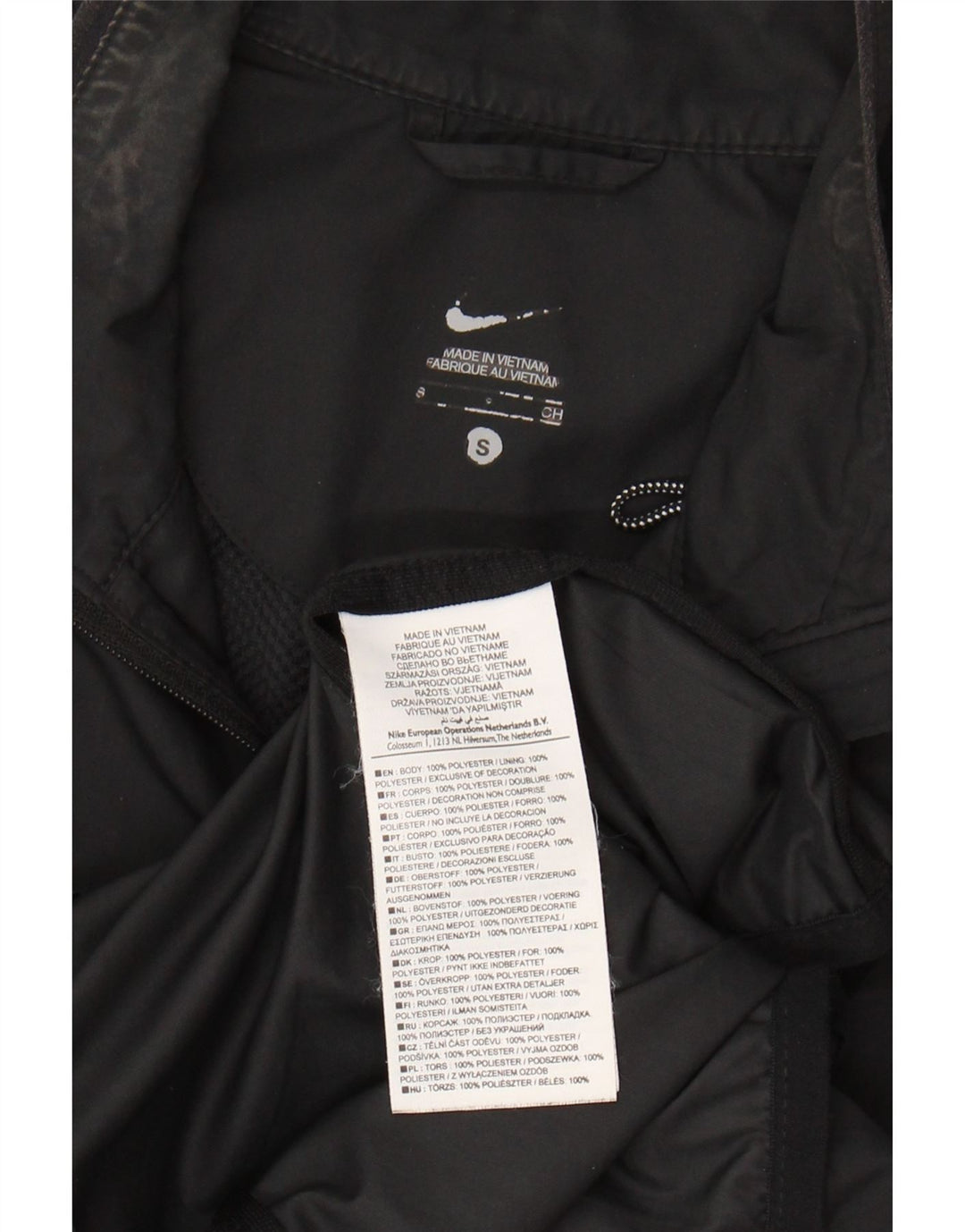 NIKE Womens Sleeveless Tracksuit Top Jacket UK 10 Small Black Polyester