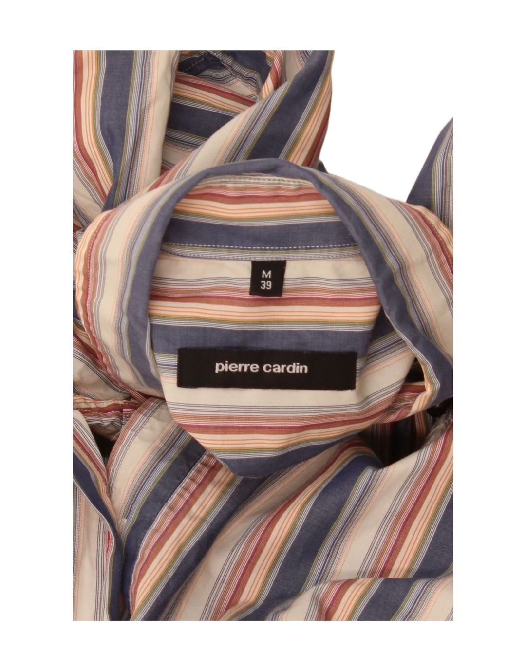 Pierre Cardin Chemise à manches courtes pour homme Taille 39 Rayé multicolore moyen