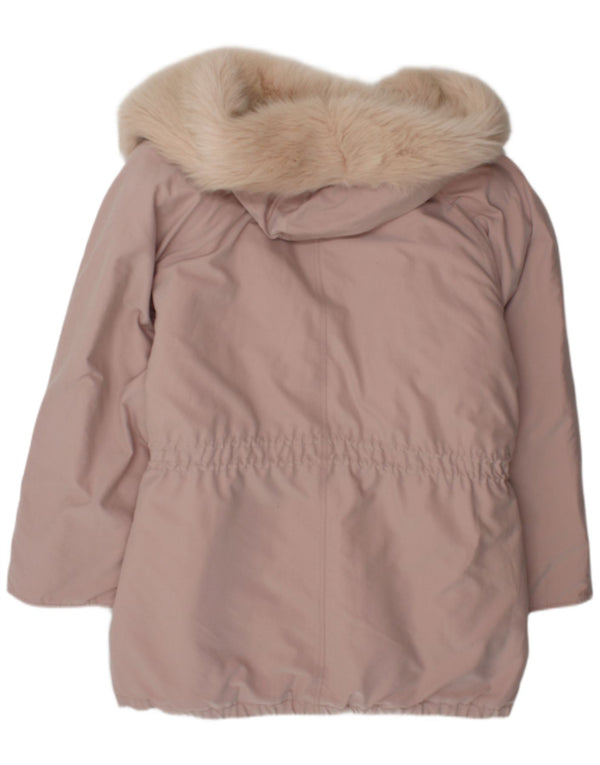 manteau coupe-vent à capuche vintage pour femmes UK 26 3XL Polyester rose