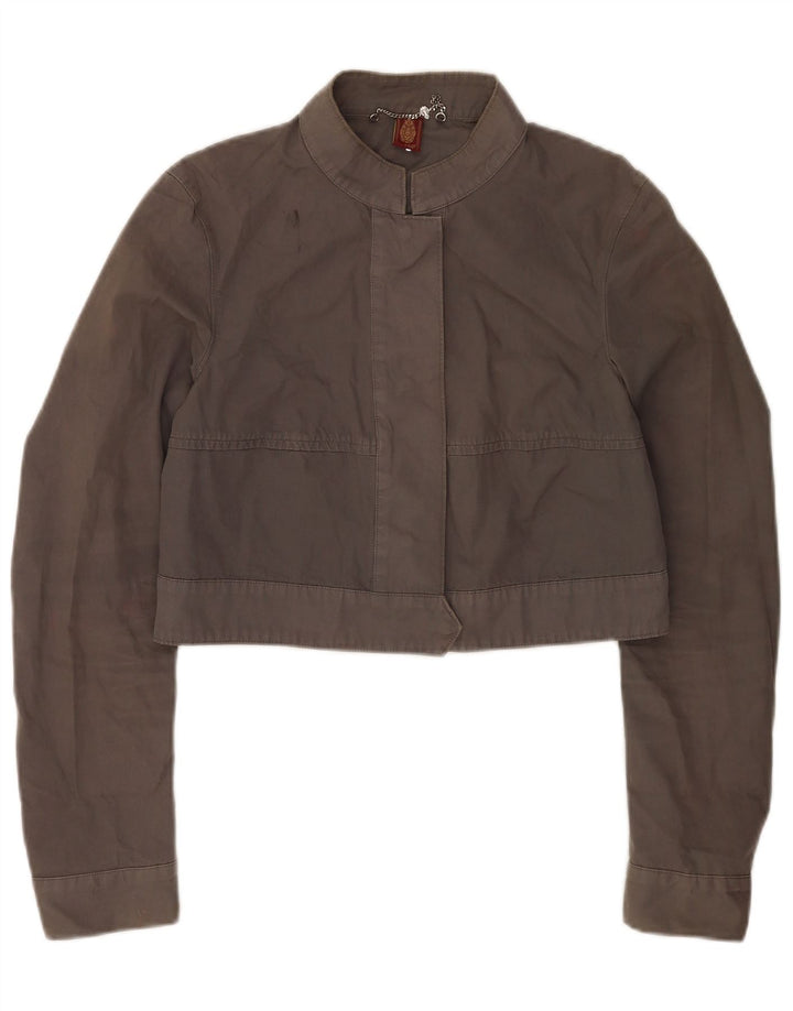 Dondup Veste Bomber Courte Femme IT 44 Coton Gris Moyen