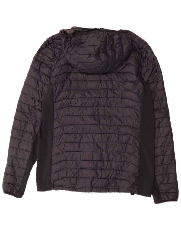 Columbia Veste Rembourrée à Capuche Homme Bleu Marine Moyen Nylon Colorblock