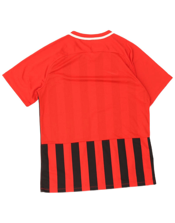 Nike Hommes Dri Fit T-Shirt Haut Large Rouge Rayé Polyester
