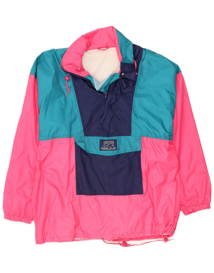 vintage Mens Anorak Jacket UK 40 Grand Pink Colourblock Polyamide