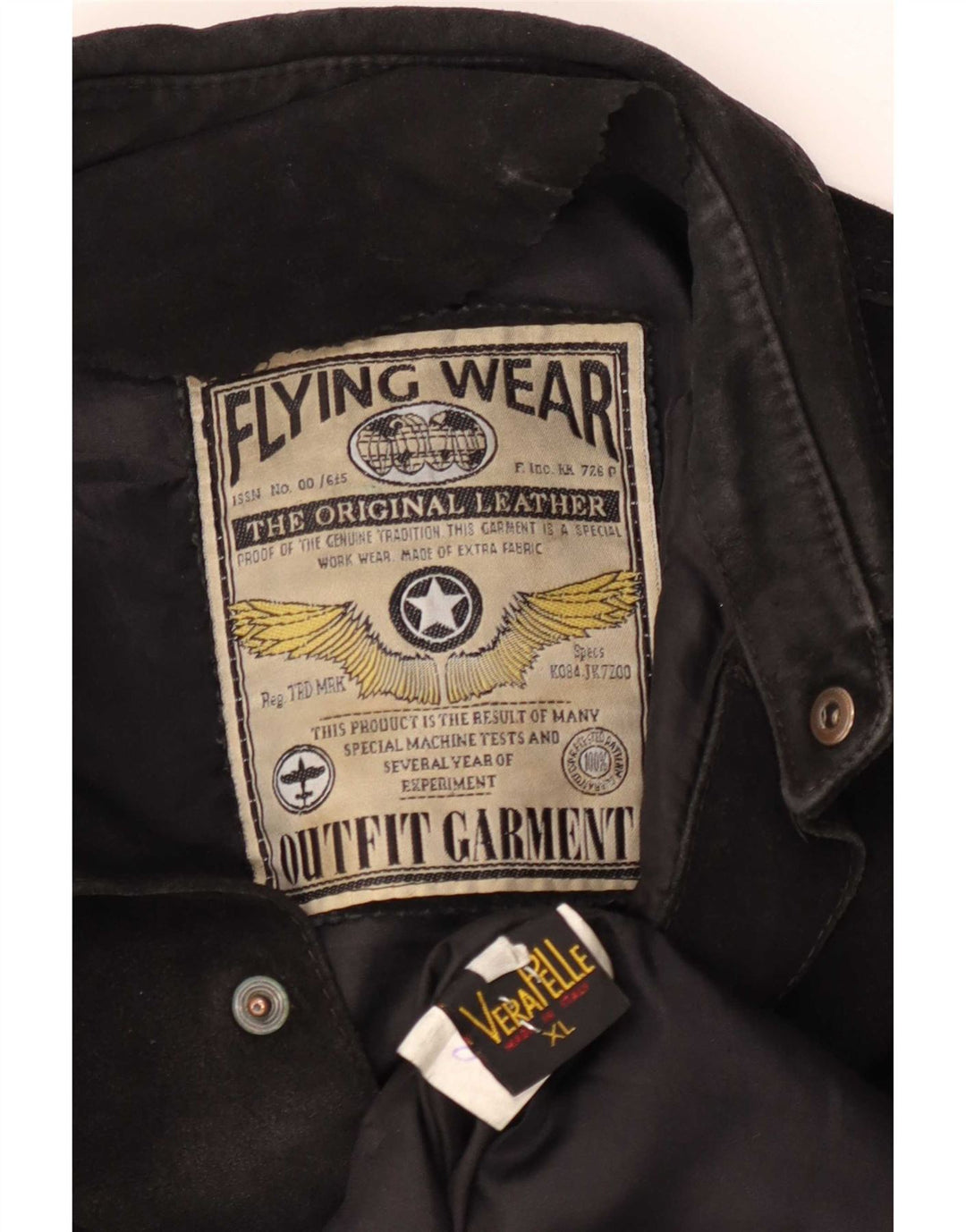 Flying Wear Chemise en Daim Homme XL Cuir Noir