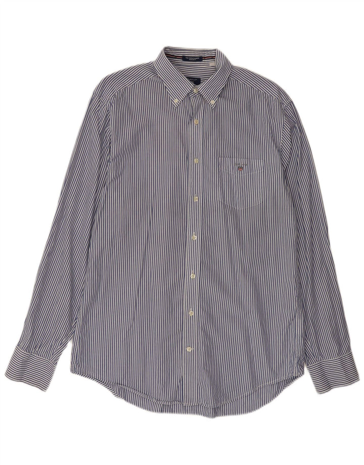Gant Chemise Regular Fit Homme en Coton à Rayures Bleues Larges