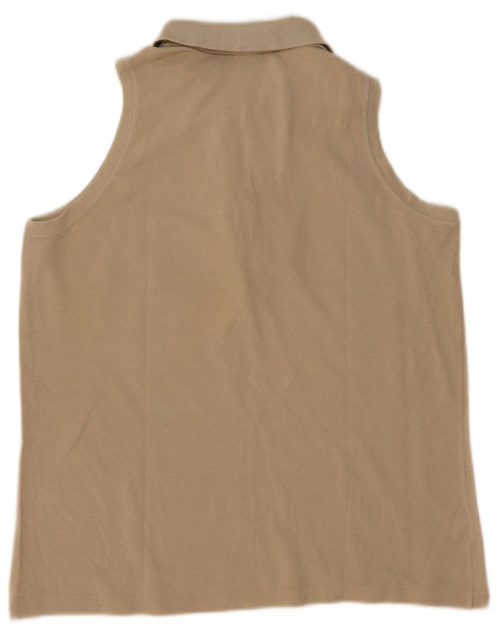 Lacoste Polo sans manches femme taille 44 grand beige