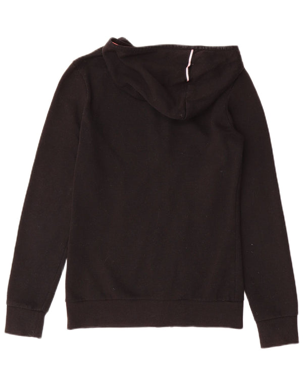 Lotto Pull à capuche zippé pour femme UK 6 XS Noir Colourblock Coton