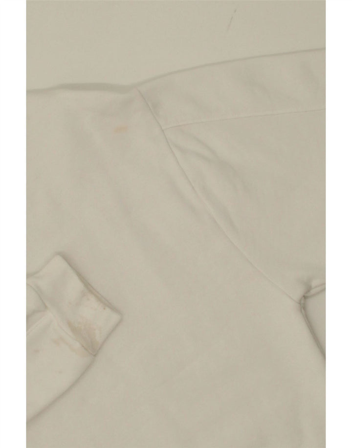 LEVI'S Womens Oversized Crop Graphic Sweatshirt Jumper UK 14 Medium White Vintage Levi's and Second-Hand Levi's from Messina Hembry 