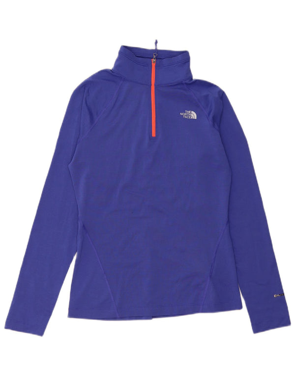 The North Face Haut de survêtement à col zippé pour femme UK 12 Bleu moyen