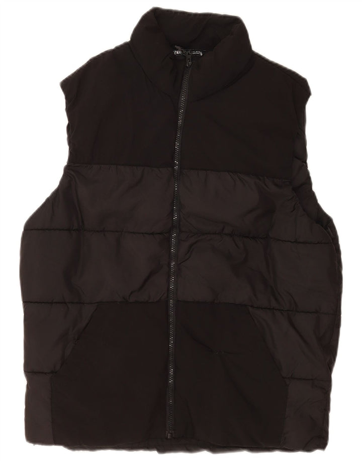 Zara Gilet rembourré pour homme UK 36 Small Noir Polyester
