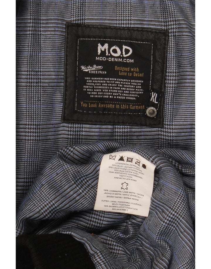 Veste en cuir homme vintage UK 42 XL Cuir noir