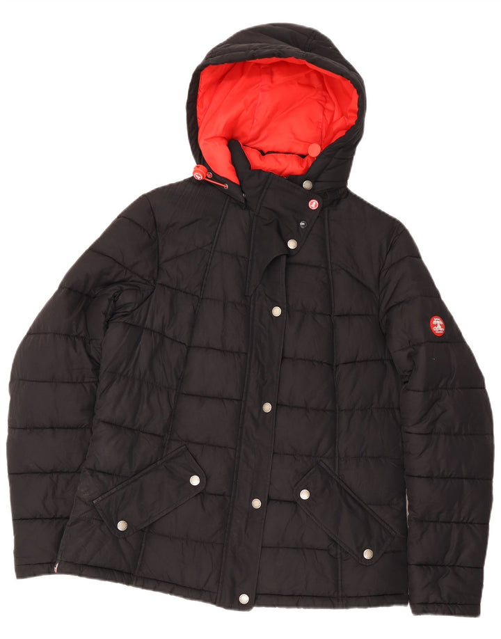 Barbour Veste matelassée à capuche pour femme UK 12 Medium Noir