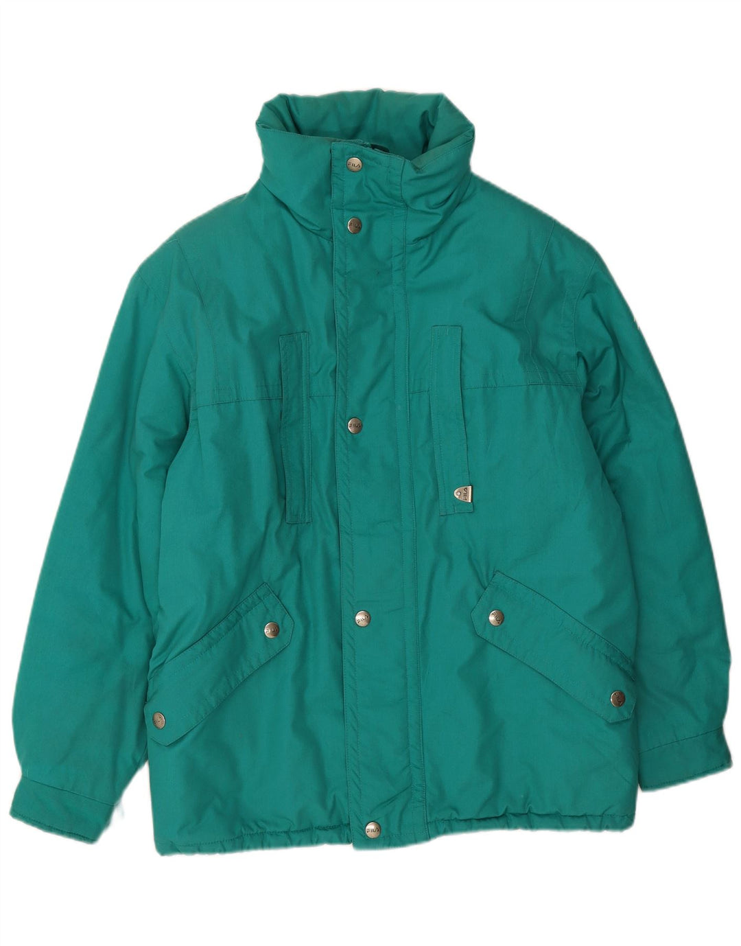 Fila Veste matelassée à capuche pour hommes IT 46 Small Vert Polyester