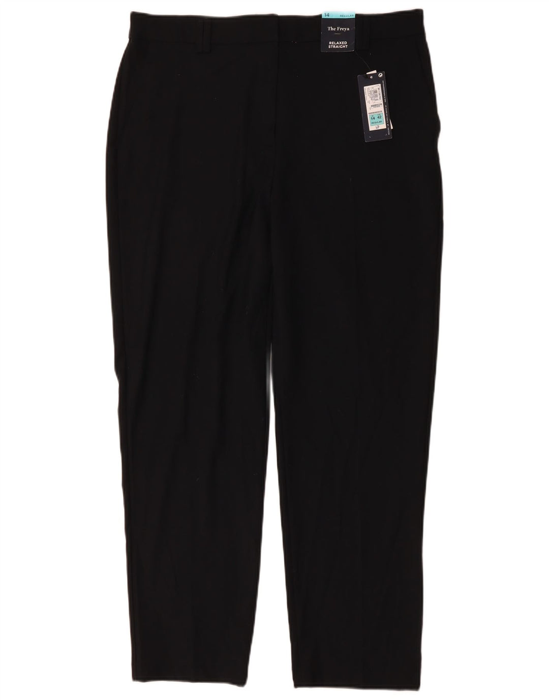 MARKS & SPENCER Pantalon chino décontracté pour femme UK 14 Large W36 L30 Noir