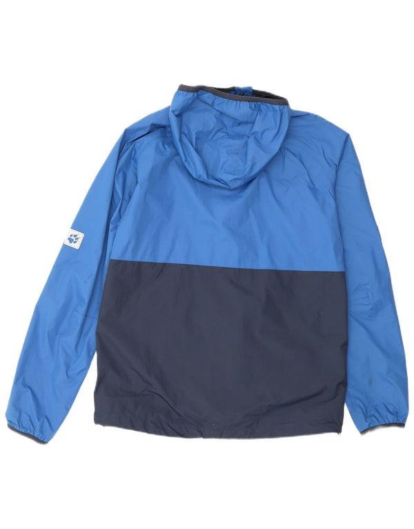 Jack Wolfskin Veste de Pluie Garçon 15-16 ans Bleu Colorblock Polyamide