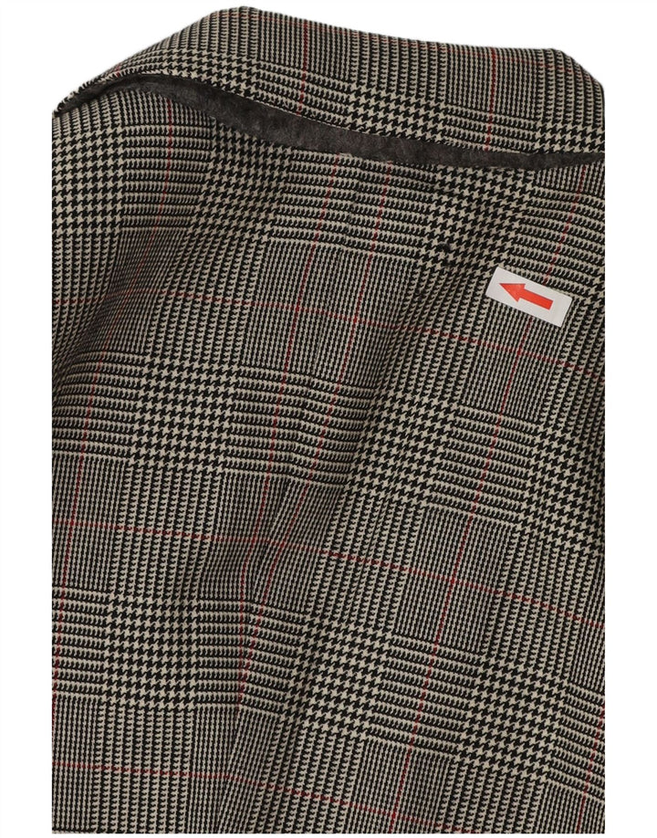 VINTAGE Veste Blazer 3 Boutons Homme UK 38 Pied-de-Poule Gris Moyen