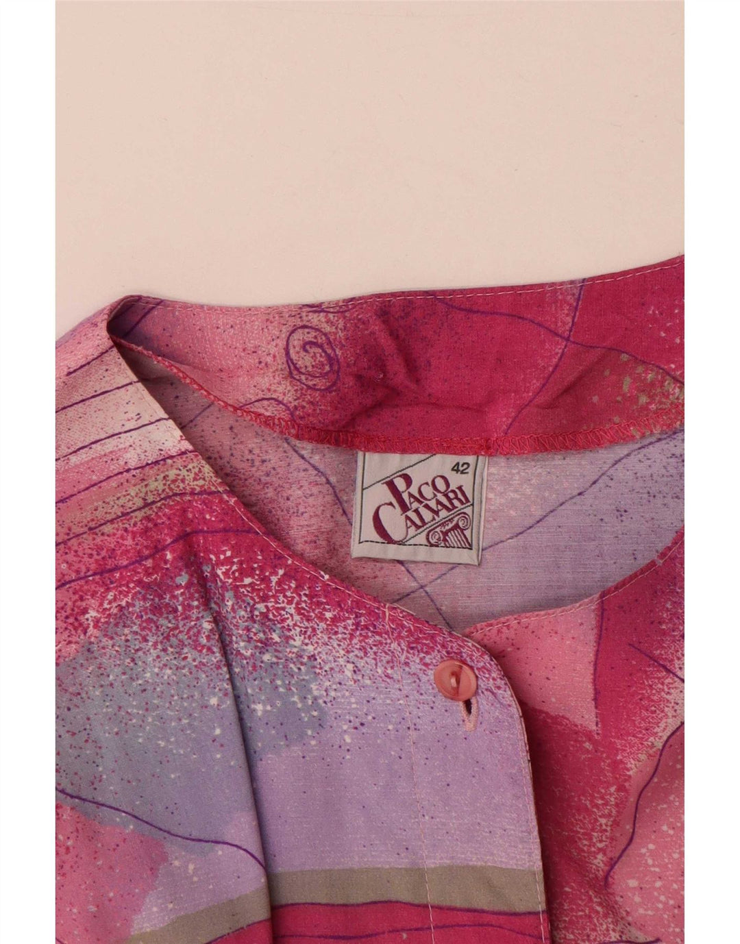 Paco Calvari Chemisier Femme EU 42 Large Multicolore Géométrique