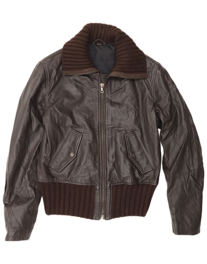 Gazzarrini Veste Bomber En Cuir Homme IT 50Large Cuir Noir