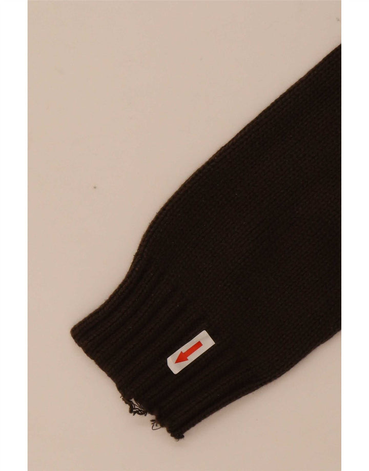 Chaps Pull à col zippé pour homme Petit coton marron