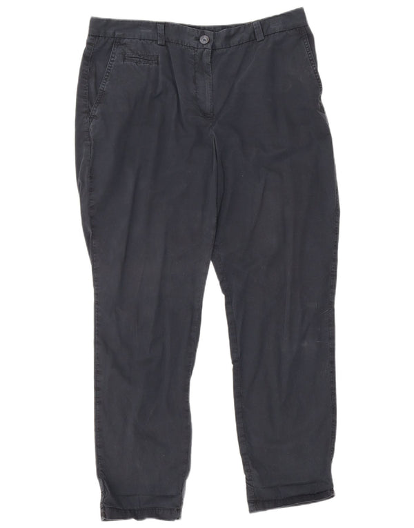 Marks & Spencer Pantalon Chino Femme UK 12 Medium W32 L26 Bleu Marine